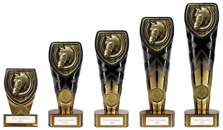 Stunning Black and Gold Horse Trophies Fusion Cobra Series from £4.58 excVAT